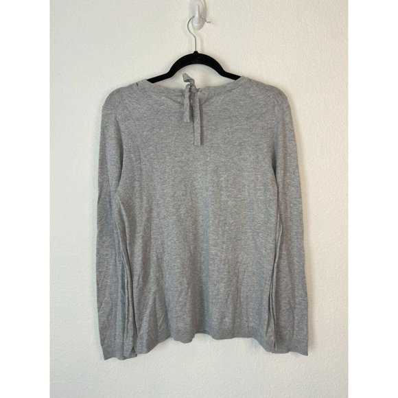 Talbots women's medium grey long sleeve‎ flamingo lightweight knit sweater top - Picture 6 of 6